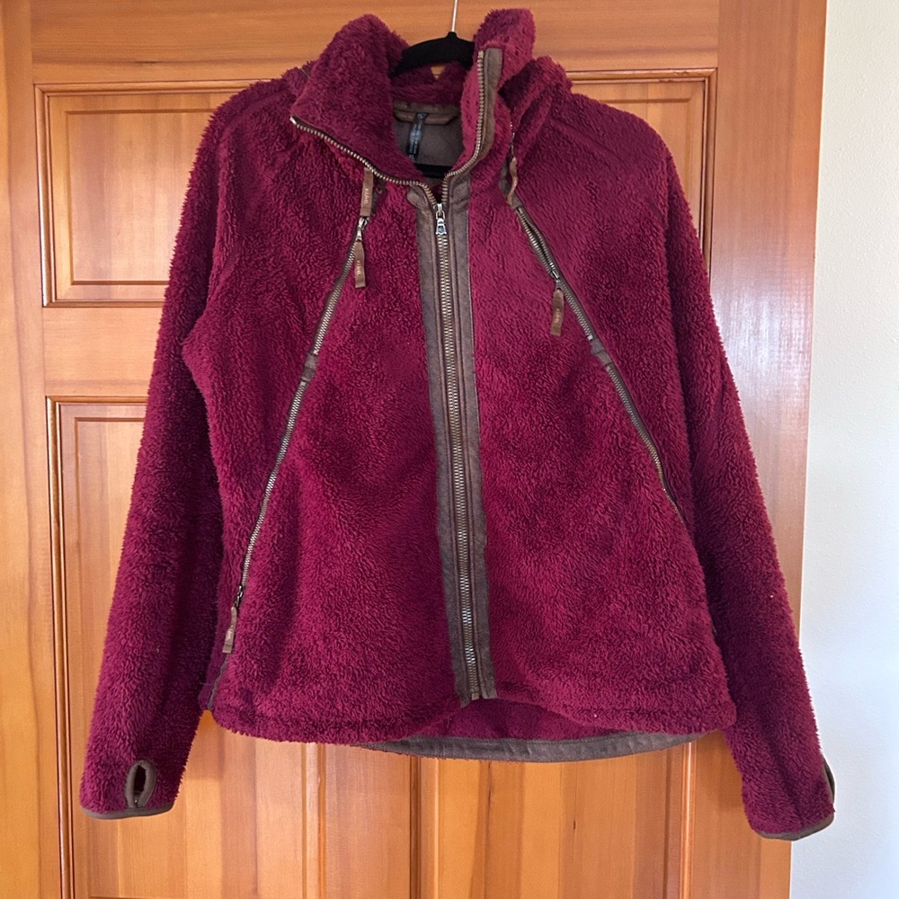 Kuhl Red Teddy Jacket Plush Fleece High Collar